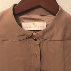 Amanda uprichard tan and blue dress